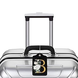 2 PCS Flower Lette B Luggage Tag for Suitcases