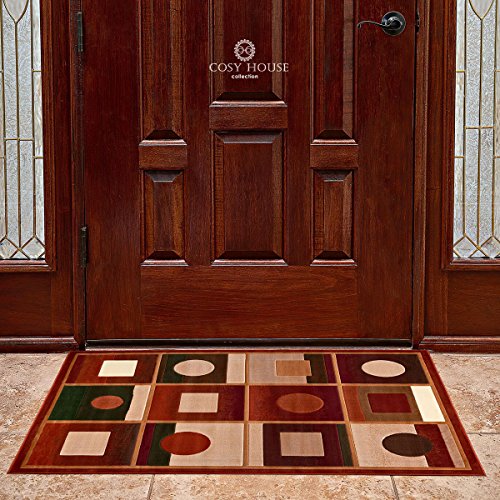 Cosy House Contemporary Door Mat for Indoors & Out | Plush High Pile Olefin Polypropylene | Resists Stains, Soil & Fading | Power Loomed in Turkey, 2' x 3' 4