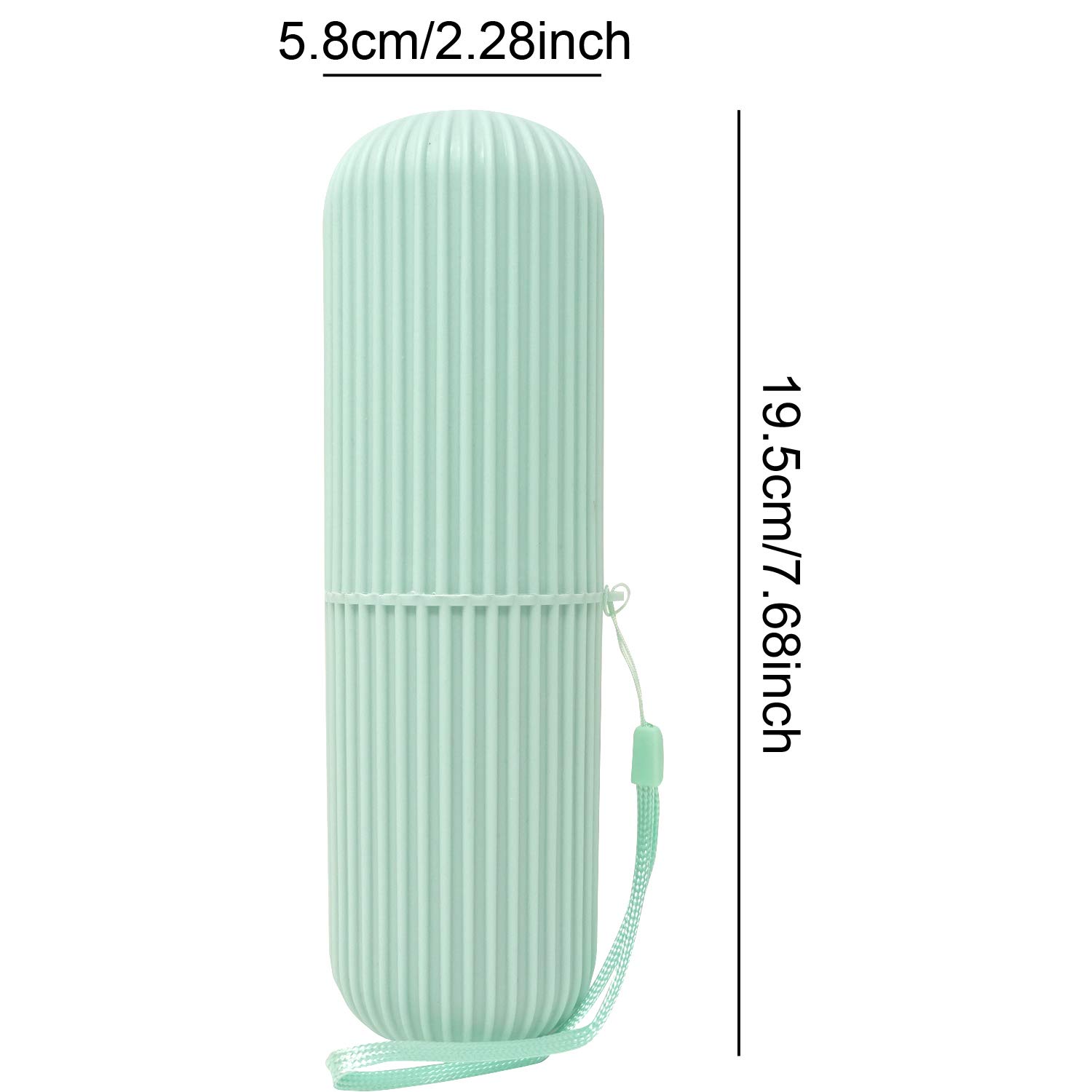 Honbay Portable Plastic Toothbrush Toothpaste Cup Case Box Holder Container for Travel (Green): Beauty