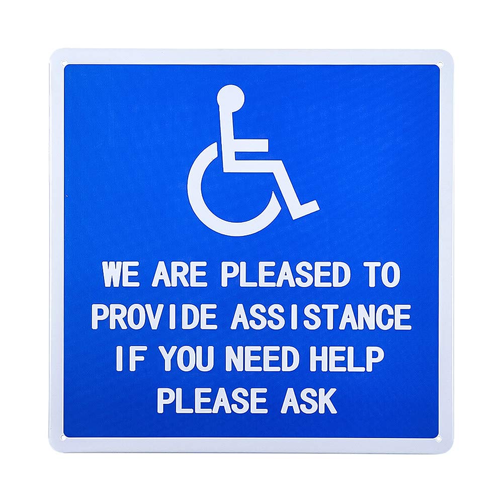 不适用 We are Pleased to Provide Assistance Signs - 10x10 inch