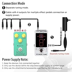 JOYO Power Supply Tuner Pedal with Isolated