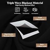 AMEHA Blackout Eyelet Curtains 66x54 2 Panels Beige Room Living Room view 6