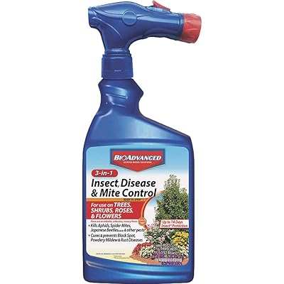 Bayer Advanced 100531789 3-in-1 Insect Disease &amp; Mite Control Spray, White