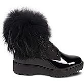 Cloud Nine Sheepskin Women's Brooke Boot With Raccoon, Sheepskin Lined Winter Boot, Suede Upper, Cozy Warm Slip-On Style