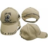POW MIA All Gave Some Some Gave All Never Forget Khaki Embroidered Cap Hat