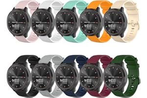 QGHXO Band for Garmin Vivomove Sport, Soft Silicone Replacement Watch Band for Garmin Vivomove Trend/3/Luxe/Style/HR Sport Style (20mm Width)