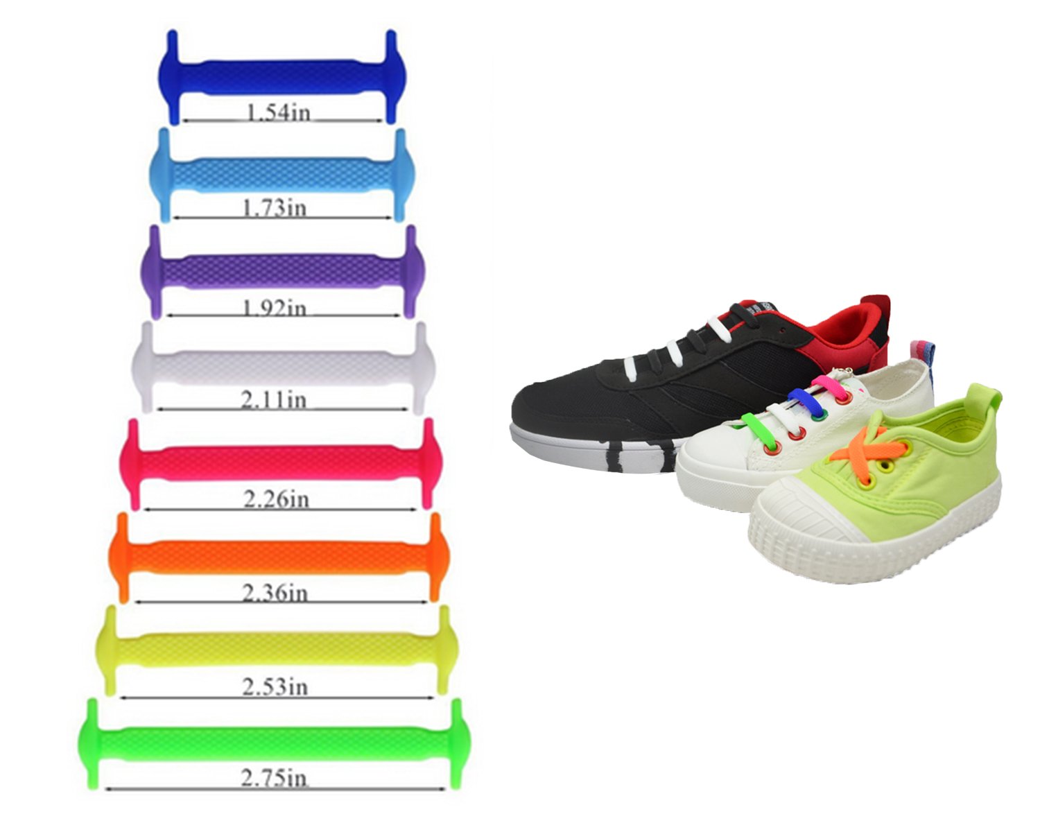 No Tie Shoelaces for Kids and Adults - SunJolly Waterproof & Stretchy Silicone Tieless Shoe Laces - for Athletic & Dress Casual Shoes, Hiking Boots (Pink)