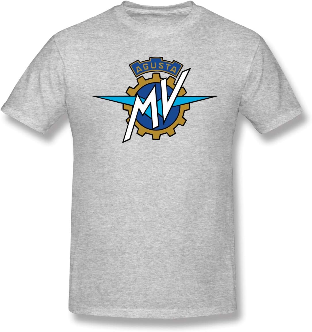 T-Shirt for Men MV Agusta Logo Leisure Short Sleeve Tee 4XL Gray