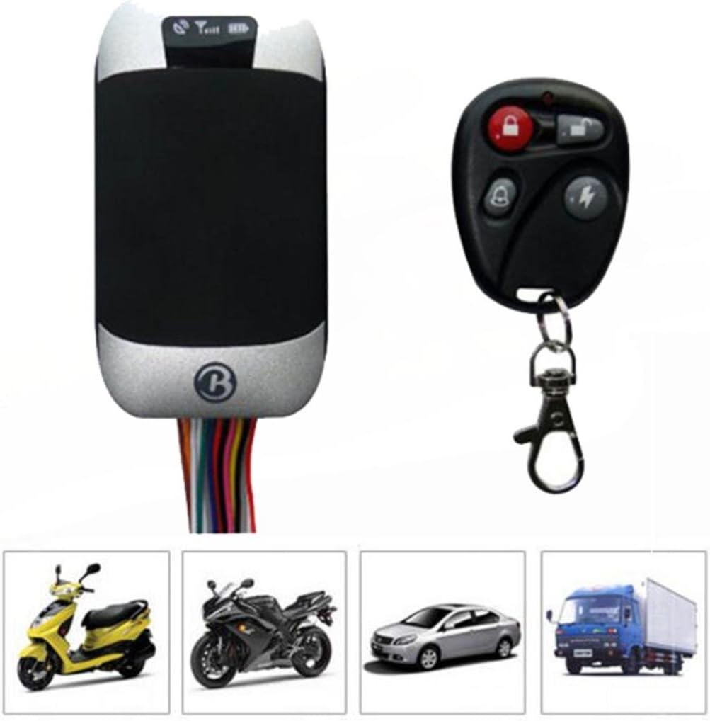 KSRplayer® Motorcycle Motorbike Car Anti Theft GSM SMS GPRS GPS TRACKER TRACK Remote SPY Vehicle Gps Tracker TK303G Cut Off Oil Power Support Fuel Sensor Cell Phone APP with Remote Controller