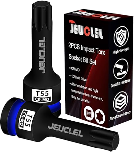 Dado De Impacto T55 Torx 1/2" - Broca De Acero S2 Por Uxcell (Largo 8")