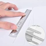 SZCXDKJ 3 Piece Stainless Steel Metal Ruler Set 30cm 20cm 15cm view 2