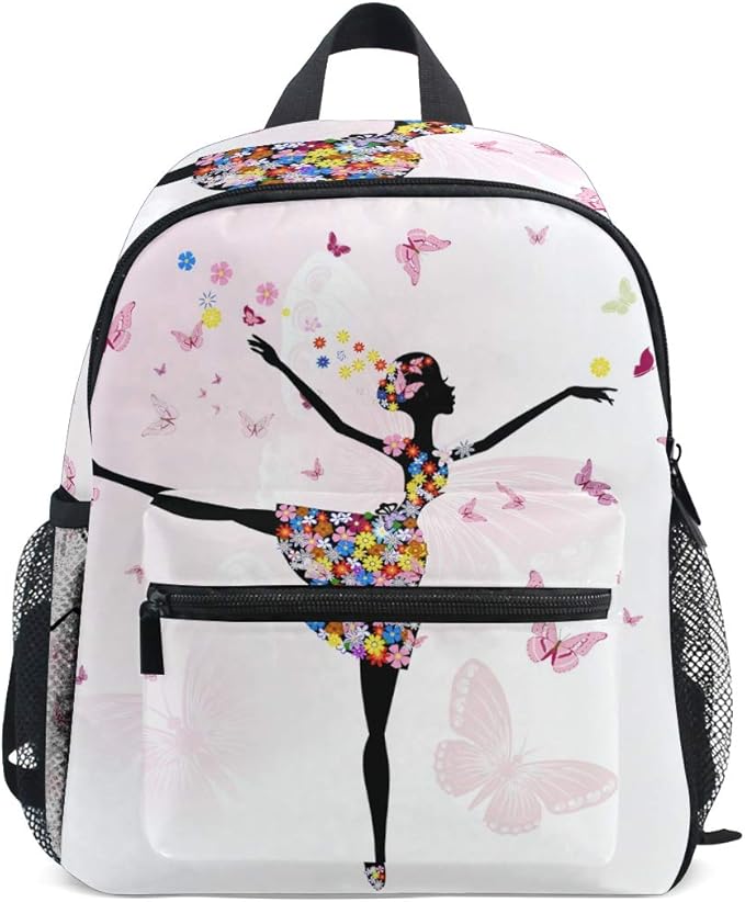 Rucksack Mit Ballerina Und Schmetterlingen Fur Kleinkinder Schultasche Viele Niedliche Buchertaschen Fur Schule Jungen Und Madchen Kinder Taschen Fur Reisen Tagesrucksack 2 6 Jahre Alte Vorschule Amazon De Bekleidung