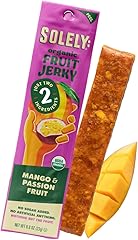 SOLELY - Organic Mango Passion Fruit Jerky - 1 Individually Wrapped Strip - Fruit Leather Made from Dried Fruit - Healthy Sna