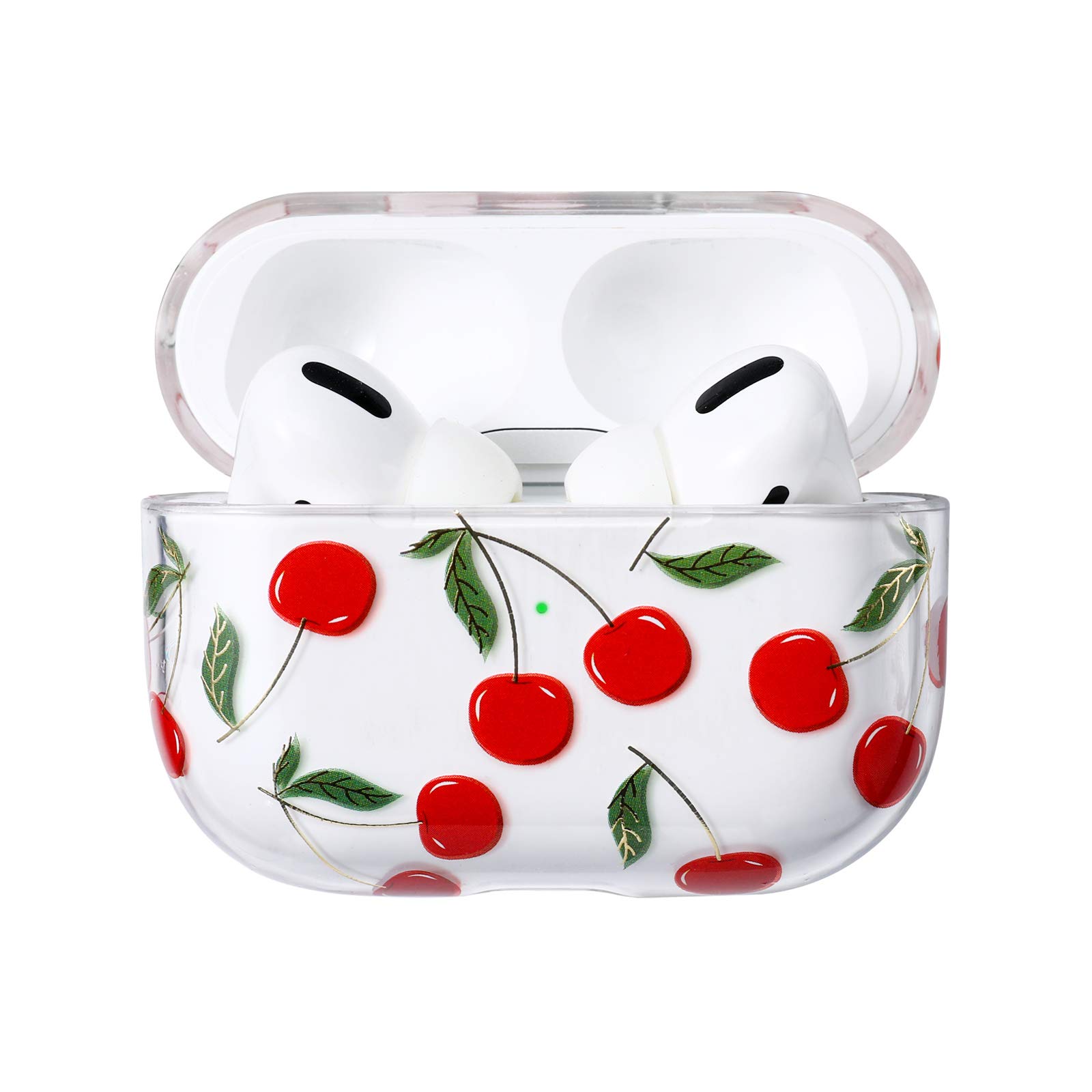 AKABEILA AirPods Pro Case Cover - Compatible With Apple AirPods Pro 1st Generation 2019, Cute Pattern Clear Hard PC Shockproof Front LED Visible Anti-Slip Protective