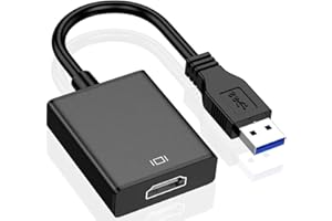 SENGKOB USB to HDMI Adapter, USB 3.0/2.0 to HDMI 1080P Video Graphics Cable Converter with Audio for PC Laptop Projector HDTV Compatible with Windows XP 7/8/8.1/10