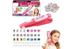 KAMOJI Hair Gem Stamper for Girls, 2026 New Glitter Diamond Styling Tools Hair, Upgrade Glitter Diamond Styling Tools with Reusable Shining Diamonds Birthday Gifts (Pink)