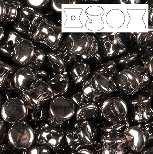 Preciosa Pallet Czech Glass Beads Opaque Gunmetal 6x4mm Package of 50