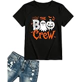 QIXYN Family Halloween Shirts Boo Crew Shirt Matching Family Spooky Outfits | Family Halloween Costumes,Mom Dad and Baby Matching Outfits,Ghost Family Shirts,The Boo Crew Tshirt,Halloween Party Shirt