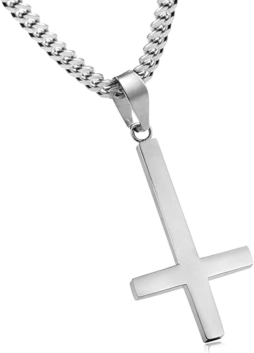 Collana croce rovesciata