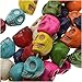 Gemstone Beads, Dyed Stone Carved Skull Mardi Gras 10x12mm, 20 Pieces