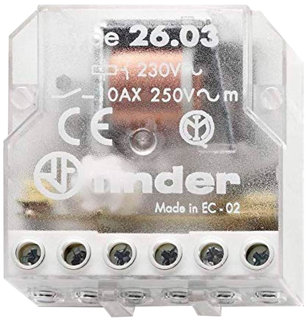 Finder Series 26 – Inset Relay Diversion Bipolar Open Contact + Closed Contact 230VAC