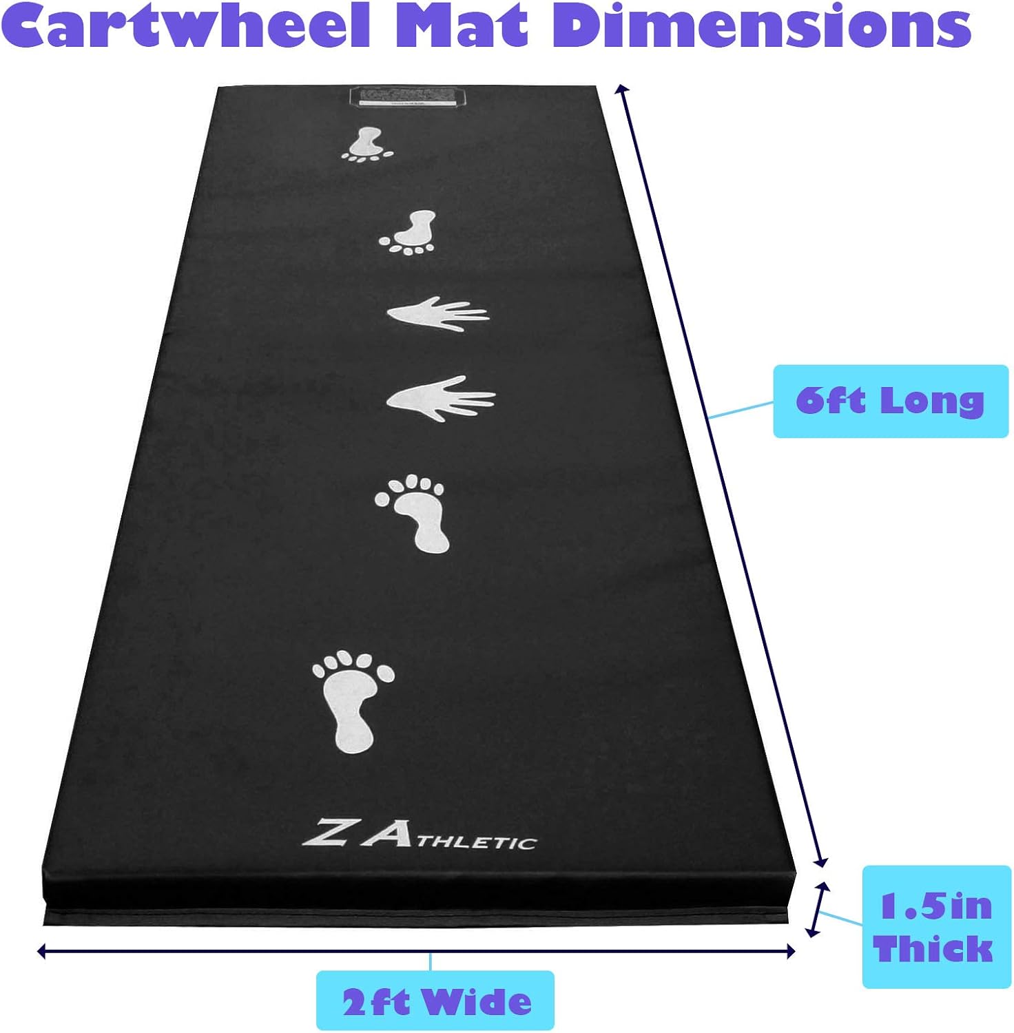 Z ATHLETIC Cartwheel Mat Children's Gymnastics Cartwheel, Black : Sports & Outdoors
