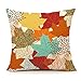 4TH Emotion Colorful Autumn Leaves Throw Pillow Case Fall Cushion Cover for Sofa Couch 18