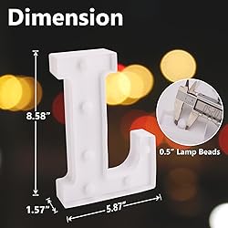 LED Marquee Sign Light Up Letters, 26 Alphabet