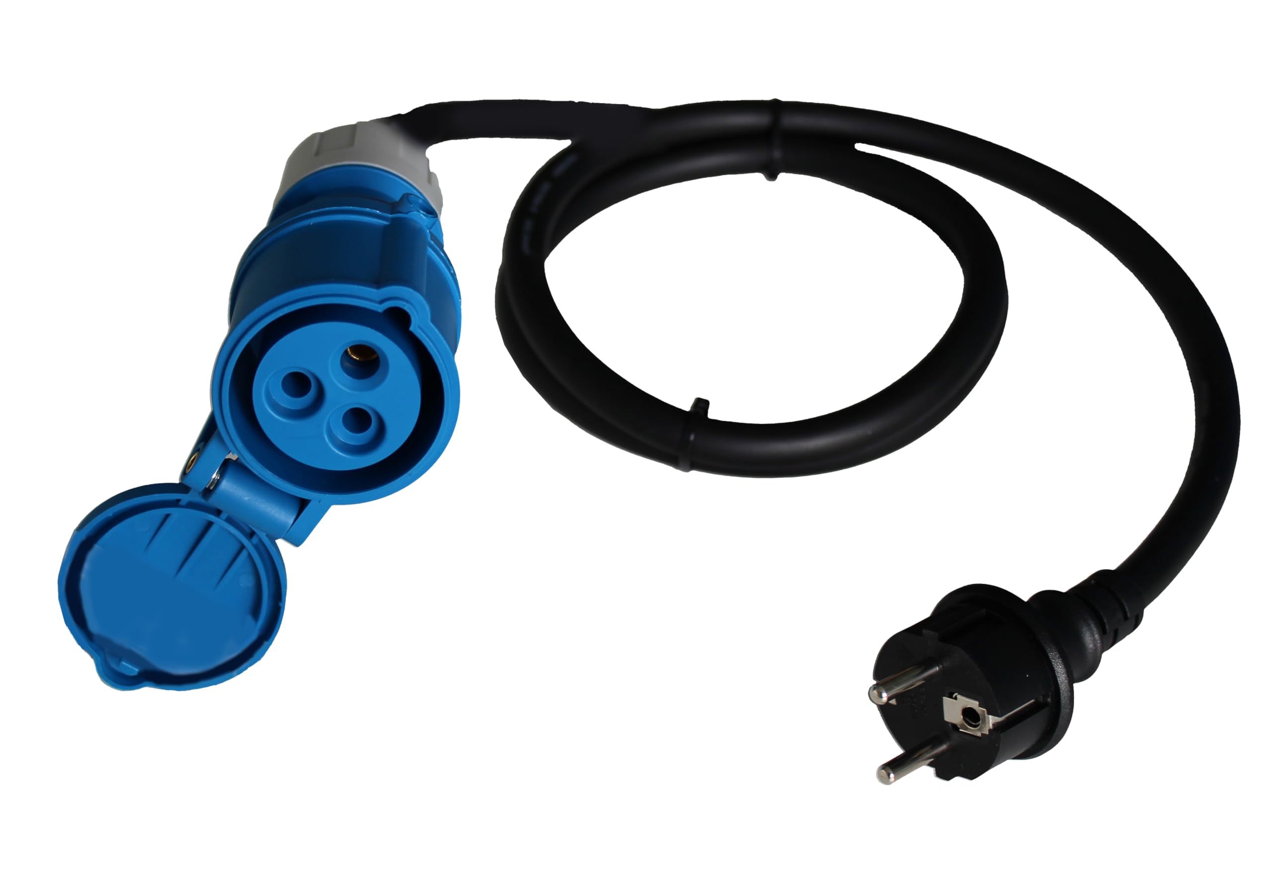 as – Schwabe 60486 Adapter Cable with Right Angle Connector 230 V/16 A/3 pins 1.5 m H07RN-F 3G2.5 IP44 Outdoor Use [European Plug]