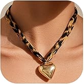 JAVARNV Scarf Necklace Bandana Style Jewelry Conch Shell Accent Charm Necklace for Women Statement Accessory