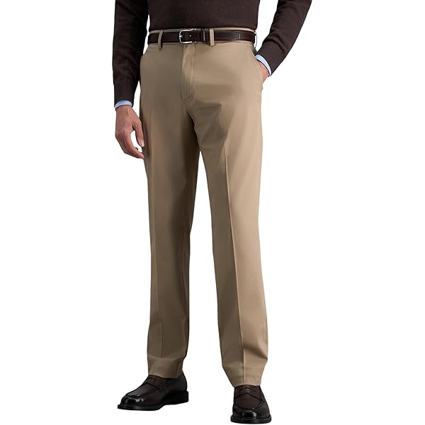 【PARTIMENTO】24FW DOUBLE WAIST CHINO PANTS Perry Ellis Men's Solid Twill Luxe Casual Pant, Crimini