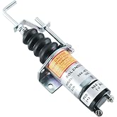 366-07197 1502 Series Fuel Shut Off Solenoid 1502-12C7U2B2S1 SA-3405T for Lister Petter LPW LPWS LPWT Bobcat/Woodward/Perkins Diesel Engine Stop Solenoid 12VDC