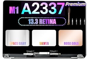 JYYSCRN Screen Replacement A2337 LCD for M1 MacBook Air 13" 2020 A2337 MGN63 EMC 3598 MGN93 MGND3 2560×1660 LCD Screen Full Top Assembly Display (Silver)