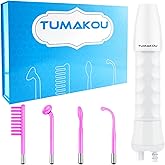 High Frequency Facial Wand - TUMAKOU Violet Portable Handheld High Frequency Facial Skin Machine Device for Face - with 4 Purple Tubes