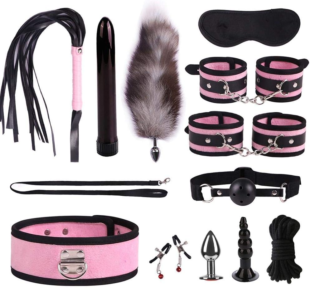 12PCS Special Bundled Binding Set PU Leather SM Kit Set New Plush Set Sexy Toy Suit for Couple Adult Sexy Suit Plush Set Alternative Bundled Binding Set