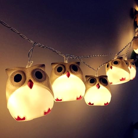 Amazon Com Filol Led Christmas Halloween Scary Owl String Lights
