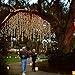 LED Concepts STR-CRTN-WW 300 Icicle Curtain String 8 Lighting Modes and UL Listed Power Supply, Warm White