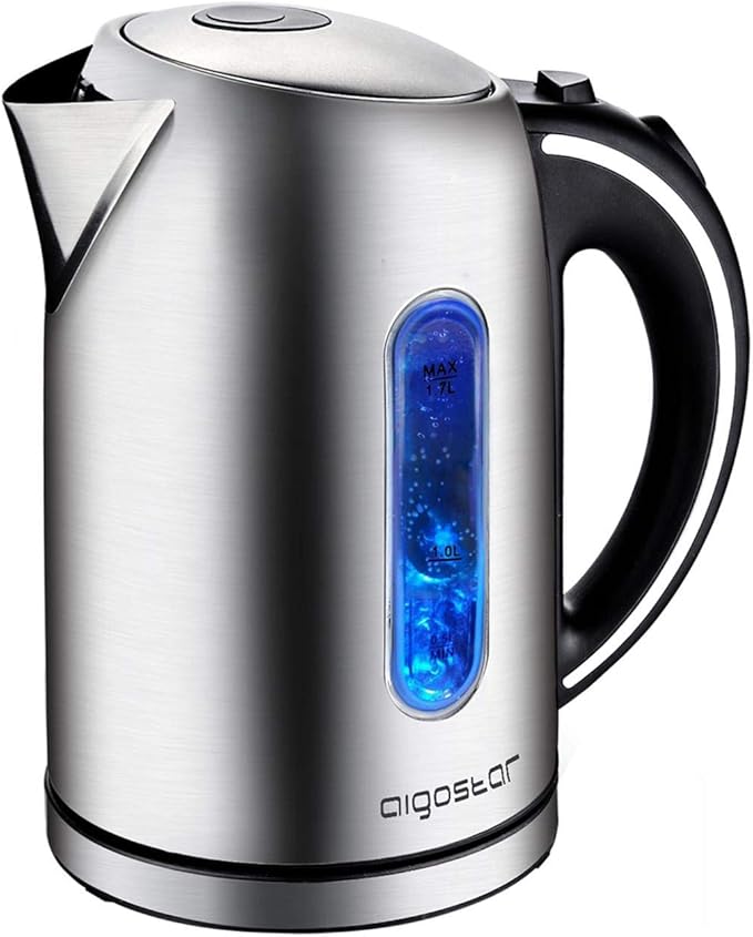 Aigostar Electric Kettle, 304 Stainless Steel Jug Kettle, British Otter