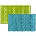 Marvelous Molds Rib Cable Knit Simpress, Non-Stick Silicone Mold for Cake Decorating, Sugarcraft Cookies, Cupcakes with Fondant, Gum Paste, Chocolate. Woven Texture in Resin, Clay, Wax, Soap, Plaster