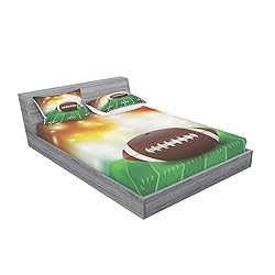 Ambesonne Football Decorations Fitted Sheet