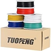TUOFENG 20 AWG Wire Electrical Wires 20 Gauge Tinned Copper Wire, PVC (OD: 1.75 mm) 6 Different Colored 23 ft / 7 m Each,Stranded Wire Hookup Wires for DIY DC/AC