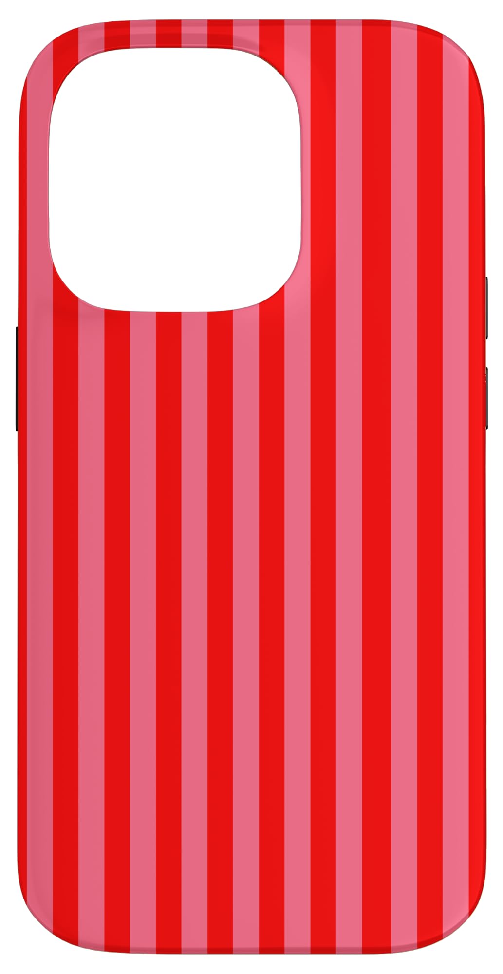 Retro Pink and Red Stripes Geometric Vertical Lines Pattern Case for iPhone 14 Pro