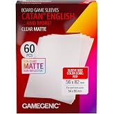 Gamegenic Board Game Sleeves: Catan English Edition | Matte Clear, 100 Microns, Anti-Glare Protection, Non-PVC and Acid-Free