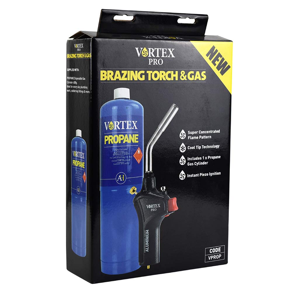 Arctic Hayes Vortex Pro Brazing Torch with 450 g Propane Gas