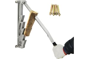 BiggerFire Stainless Steel Wall Mounted Firewood Kindling Wood Splitter Wood Cutter Indoor Manual kindling Maker Log Splitter with Mounting Screws