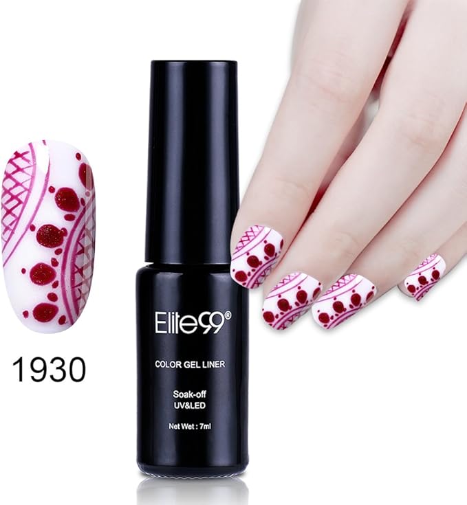 Elite99 Colour Gel Liner UV LED Soak Off Painted Gel Nail Varnish Gloss