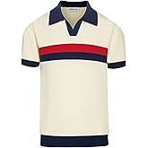 OXKNIT Men's Polo Shirts Casual Short Sleeve Knitted V Neck Summer Shirt