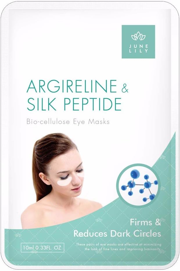 JUNE LILY Argireline and Silk Peptide Reduce Dark Circles Eye Mask, 10 Count