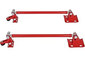 BALOCEO Traction Tie Bar Compatible with 1988-2018 Chevy Silverado GMC Sierra 2wd 4wd Axle Flipped Truck Rear Traction Bars (Red)