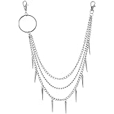 GOGZBD Layered Pants Chain keychain for Women Men Punk Wallet Chains Hiphop Jeans Keychain Halloween Jewelry